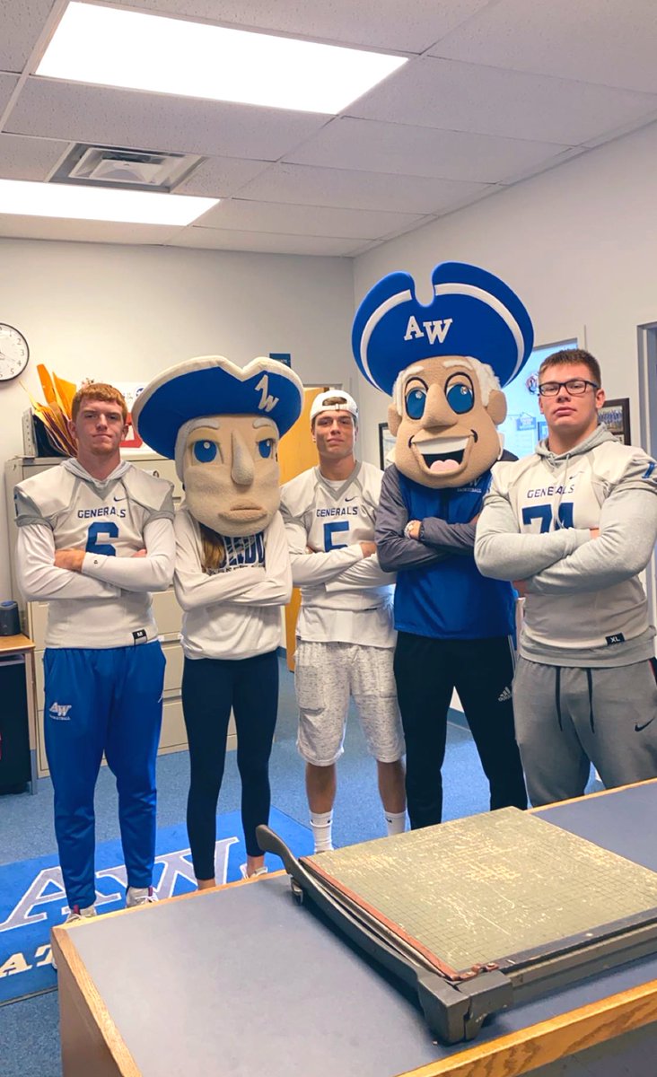 AWGenerals1's tweet photo. Leave a legacy. 
3 years ago in the Athletic Office. 
@Bobby23Miller @AliDenman3 @szul_zachary @NolanBarber49 https://t.co/v1gcAuXVYq