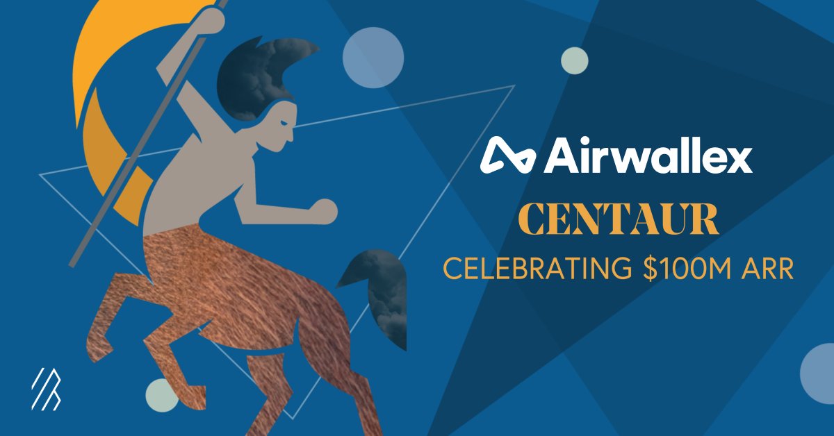 airwallex's tweet photo. Last week, we were excited to celebrate the world's top 100 private cloud companies with @Forbes @BessemerVP &amp; @SalesforceVC. 

Airwallex has joined an elite subset of Centaur companies with $100M and above in ARR. Congrats to all the new Centaurs! 🚀
#growth #fintech #centaur https://t.co/oUAGZuM0pW