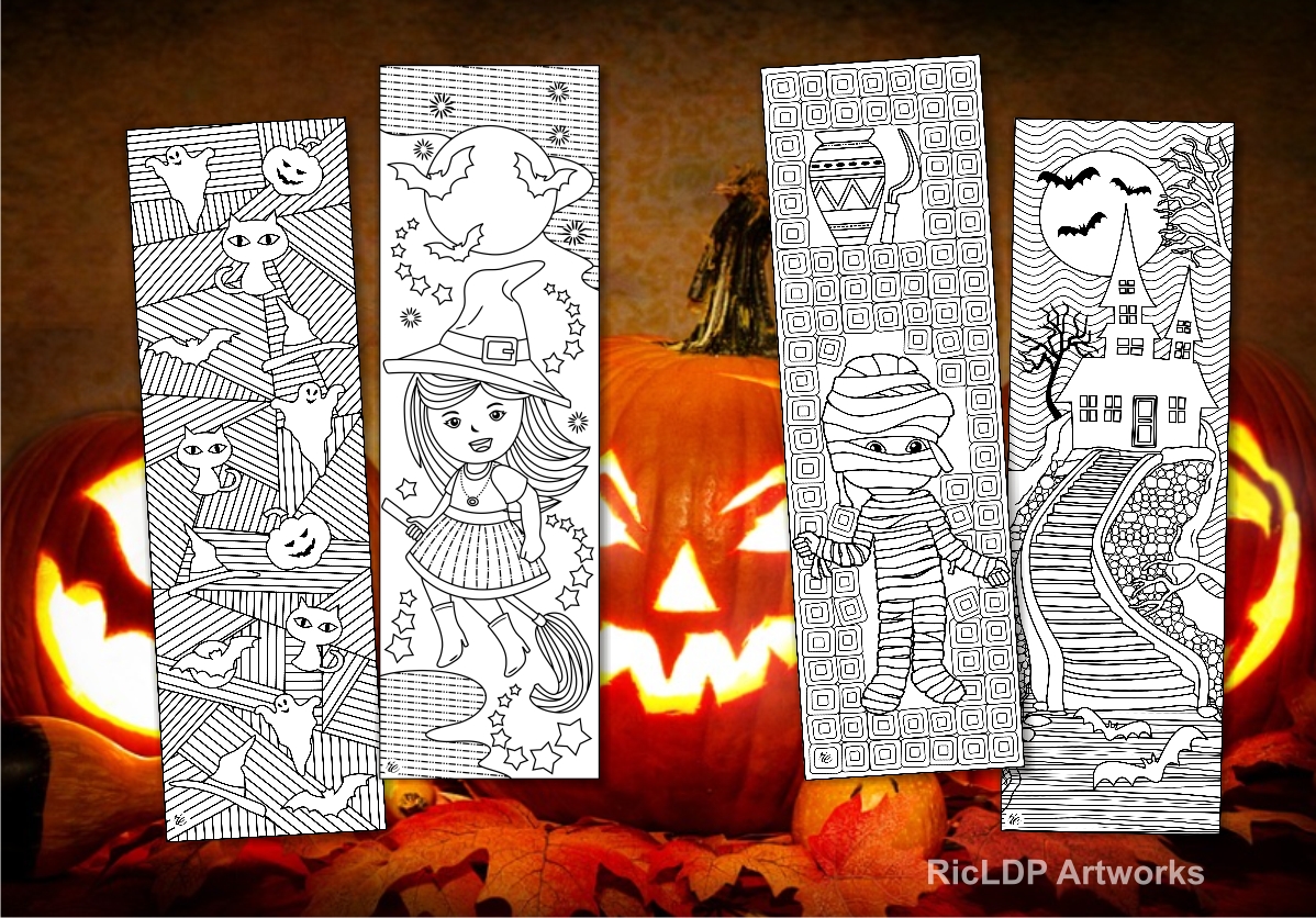 RicldpArtworks's tweet photo. 4 Cute Halloween coloring bookmarks https://t.co/2SG512u6bG #printables #cutecoloring #halloween #cutewitch #mummy #haunted https://t.co/2Q1fYxw2AQ