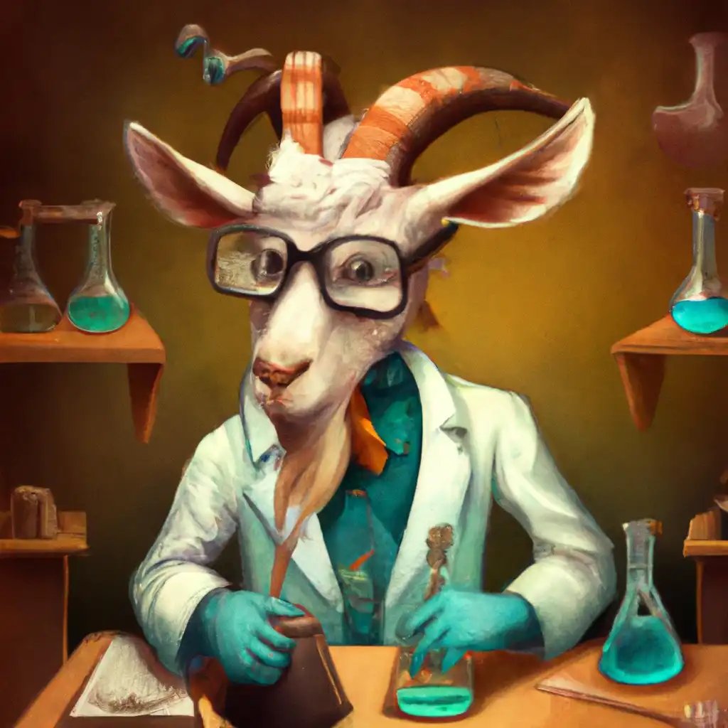 singlemint_io's tweet photo. Oh my giddy goat.  Mad Scientist Goat bucks the trend and makes it rich, with just 12% other #Badimals. Secure this #nft richlister today at https://t.co/zvjpX96Wsb

#goats 
#richlister
#breakingbadsweep https://t.co/rspUDfCqLZ