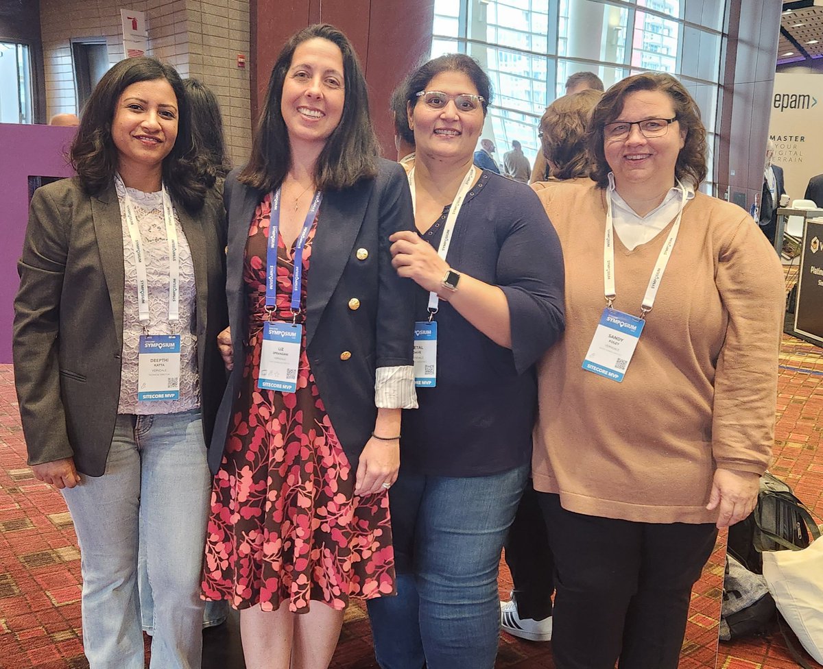 espranzani's tweet photo. How did I get so blessed to call these brilliant technical women my colleagues??? @Sitecore is lucky to have them as MVPs as well! #SitecoreSYM @VerndaleTweets https://t.co/hWueOcKlTh