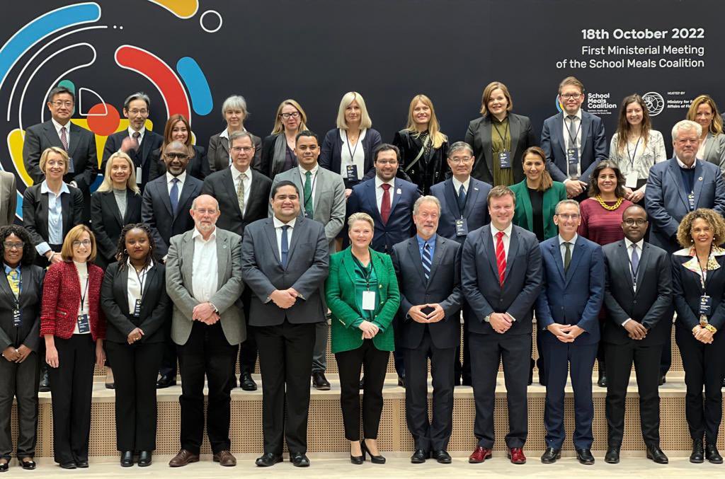 wawiranjiru's tweet photo. ‘School meals are about human development.’
Thankful to have joined Ministers from Finland, France, Norway, Sweden, Rwanda, Sierra Leone, Honduras, US &amp; other actors at the first @SchoolMeals_ Ministerial meeting. 
We continue building momentum towards universal school meals. https://t.co/oCdiG8jyGe
