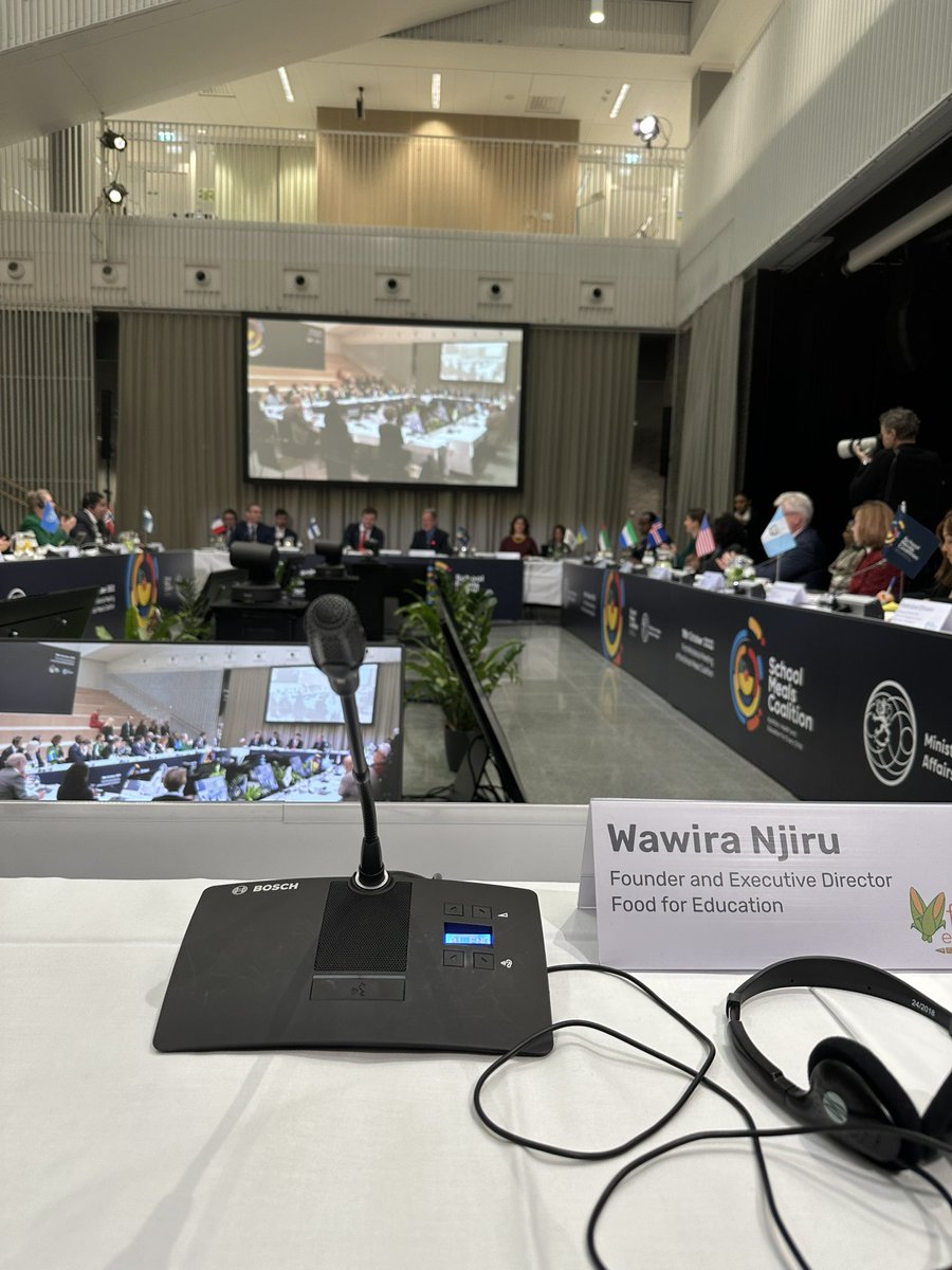 wawiranjiru's tweet photo. ‘School meals are about human development.’
Thankful to have joined Ministers from Finland, France, Norway, Sweden, Rwanda, Sierra Leone, Honduras, US &amp; other actors at the first @SchoolMeals_ Ministerial meeting. 
We continue building momentum towards universal school meals. https://t.co/oCdiG8jyGe