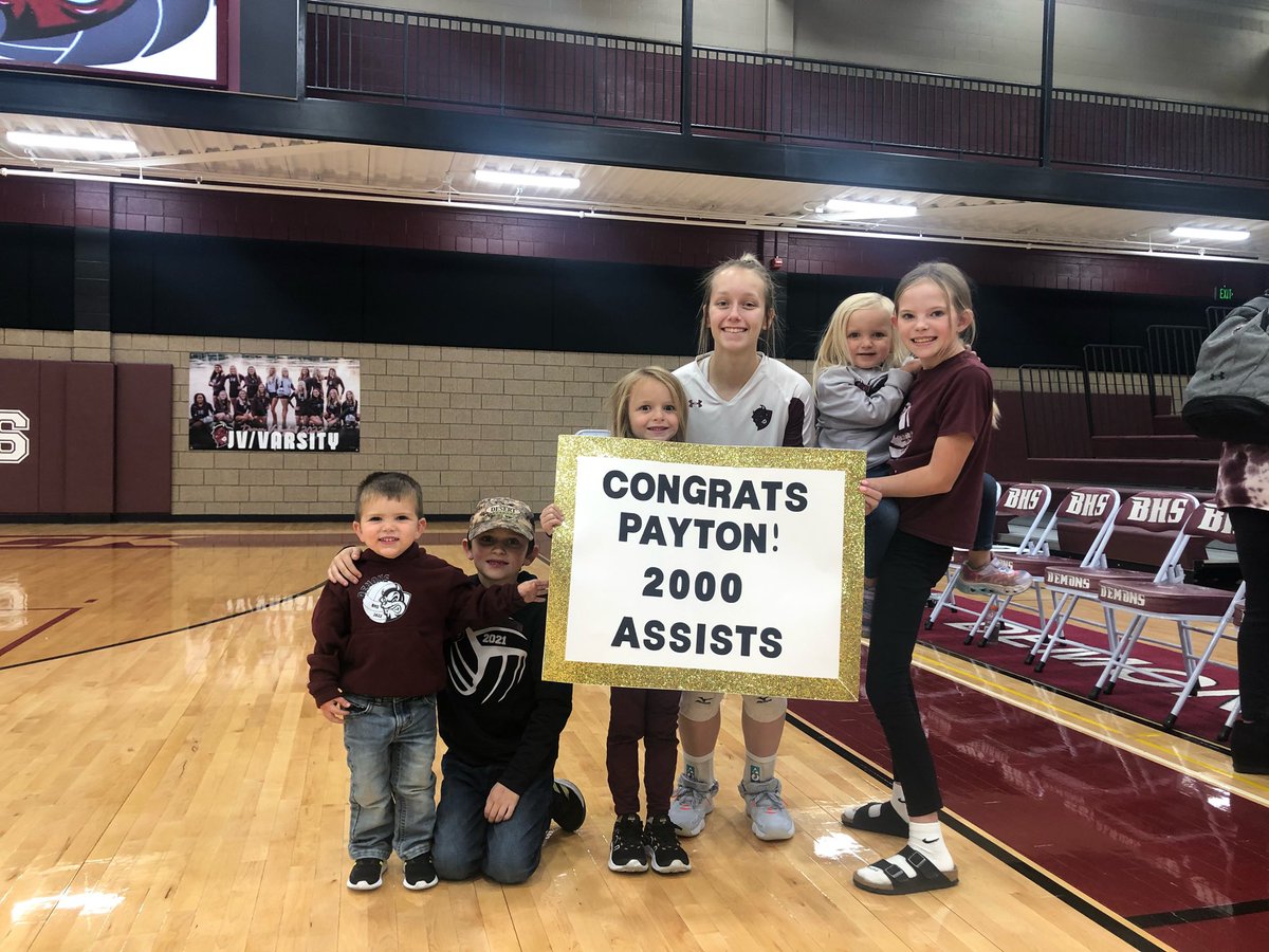 Demon_VB's tweet photo. Huge congrats to Senior Setter, @paytonfoster05 on surpassing 2,000 career assists in tonight’s match!🏐💪🏻 What an accomplishment! 
#demonvb #OneUltimateGoal https://t.co/21yKdefsTE