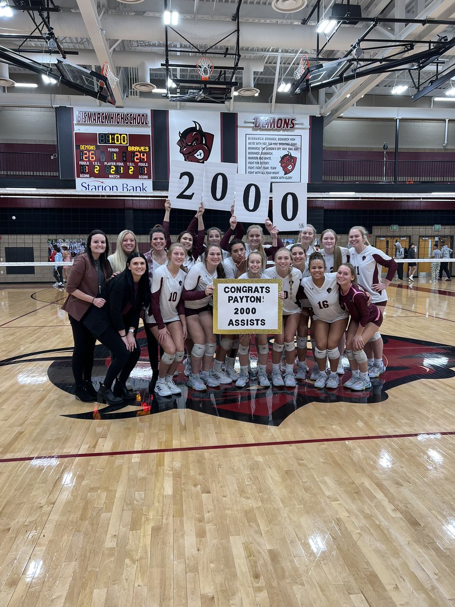 Demon_VB's tweet photo. Huge congrats to Senior Setter, @paytonfoster05 on surpassing 2,000 career assists in tonight’s match!🏐💪🏻 What an accomplishment! 
#demonvb #OneUltimateGoal https://t.co/21yKdefsTE