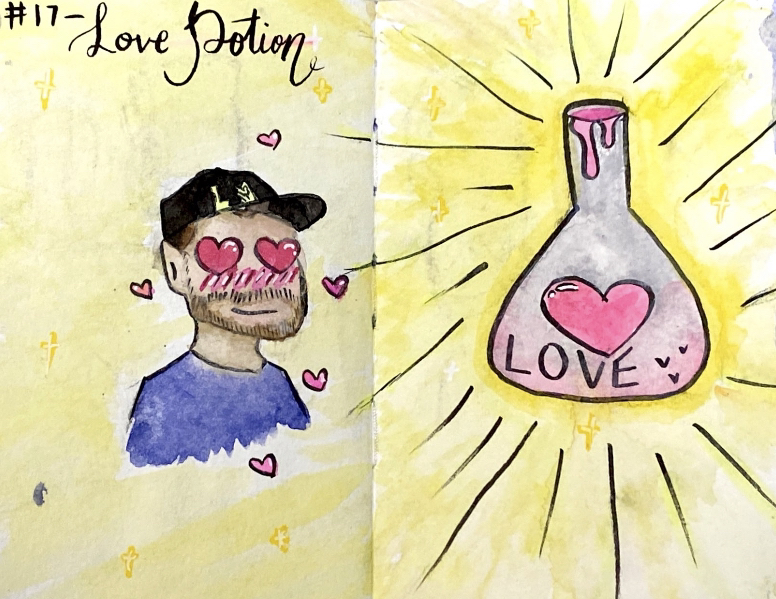 hfdb_artists's tweet photo. Day 17: hey y’all! so i’m back with the prompt love potion! this was an idea that i had way before october even started, but the execution was meh LOL! anyway, i hope y’all like it! -bread🍞

#homefreearttober #ortober https://t.co/UTw2IIo8OT