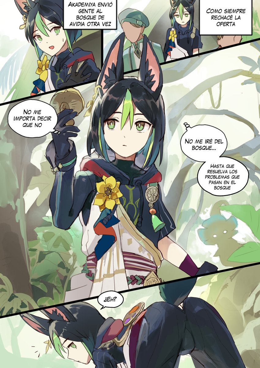 DrGilmon328's tweet photo. [TAKK] Mori Patrol Tighnari (Espanyol)
 
En este "mini-doujin" podemos ver como Tighnari se encuentra con un hidrohongo que le adormece para luego despertarse desnudos con unos eruditos. 
 
Link: https://t.co/LsQUWT5k5p https://t.co/nPAlrn9Vm2