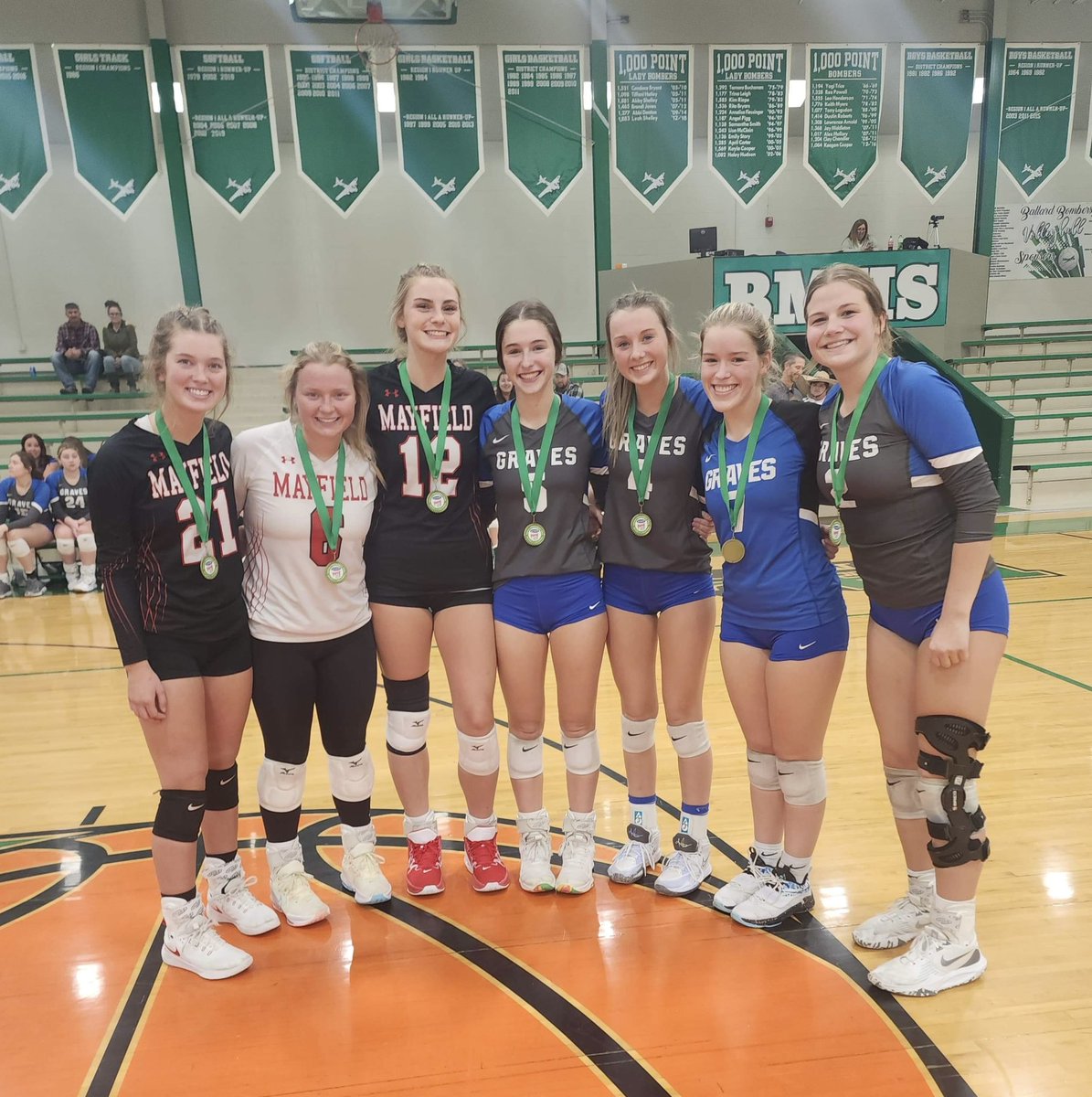 Members from Graves County and Mayfield were named to the All-Tournament team.

(L-R): Olivia Smith, Chloe Walker, Avery Nanney, Molly Miller, Madison Mills, Marley Shoulta and Audrey Smith.

Photo courtesy of JOSEPH “PEE WEE” PETTY