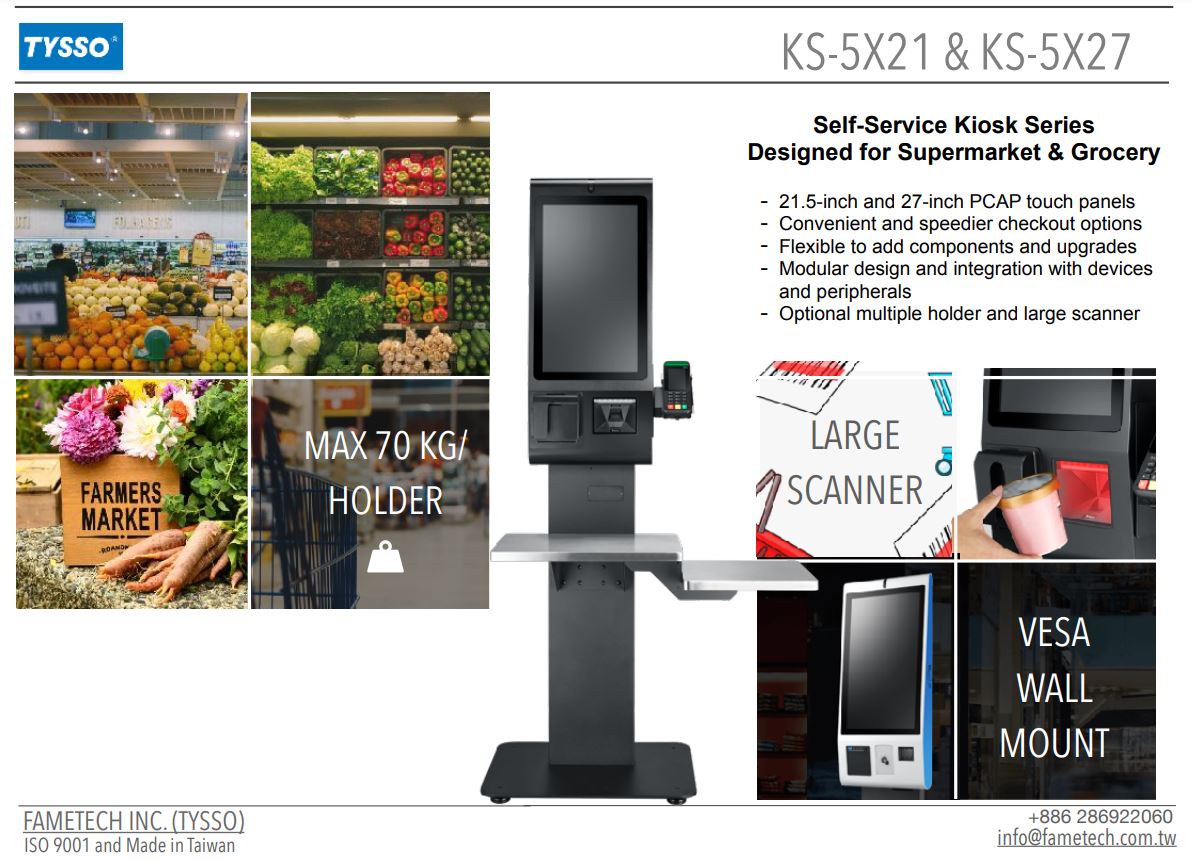 PTysso's tweet photo. Designed for supermarkets &amp; grocery, the new TYSSO Self-service Kiosk with convenience shelves and a large 2D scanner! More details https://t.co/Z1lUXwbTn4 https://t.co/1XULZS1s1P