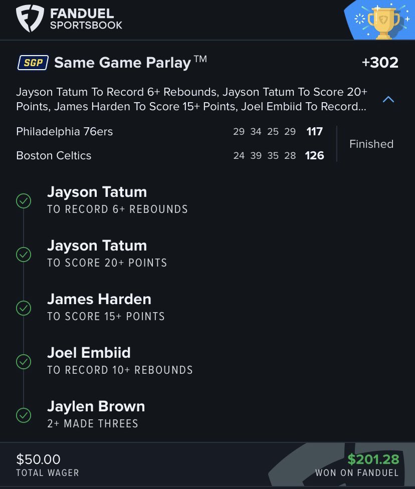 WallStPicks's tweet photo. 2 same game parlays cashed tonight in our vip! Members in the discord that tailed made some good money tonight.  Link in bio💰💰 https://t.co/ZnE2x5hfPL
