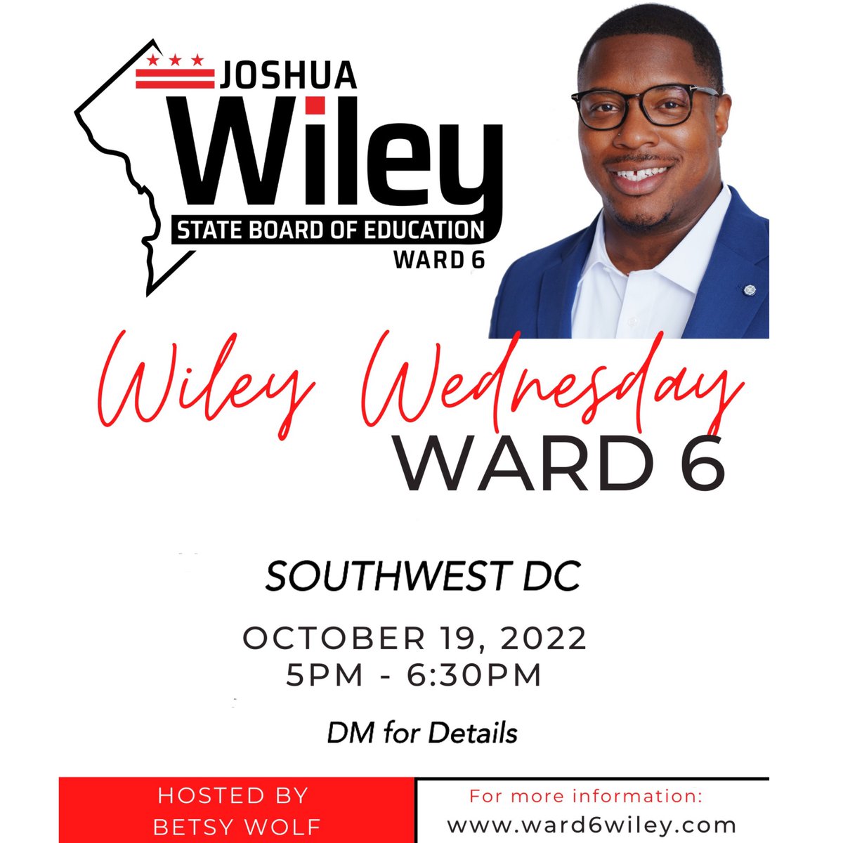 Ward6Wiley's tweet photo. Time for another #WileyWednesday β
Join @betsyjwolf in SWDC for an opportunity to engage in conversations about education and why you should vote for the only DC Public School educator to run for the State Board of Education. π«
DM for details
#Ward6Wiley #The6 #Ward6 #SBOE https://t.co/AA1U23adaI