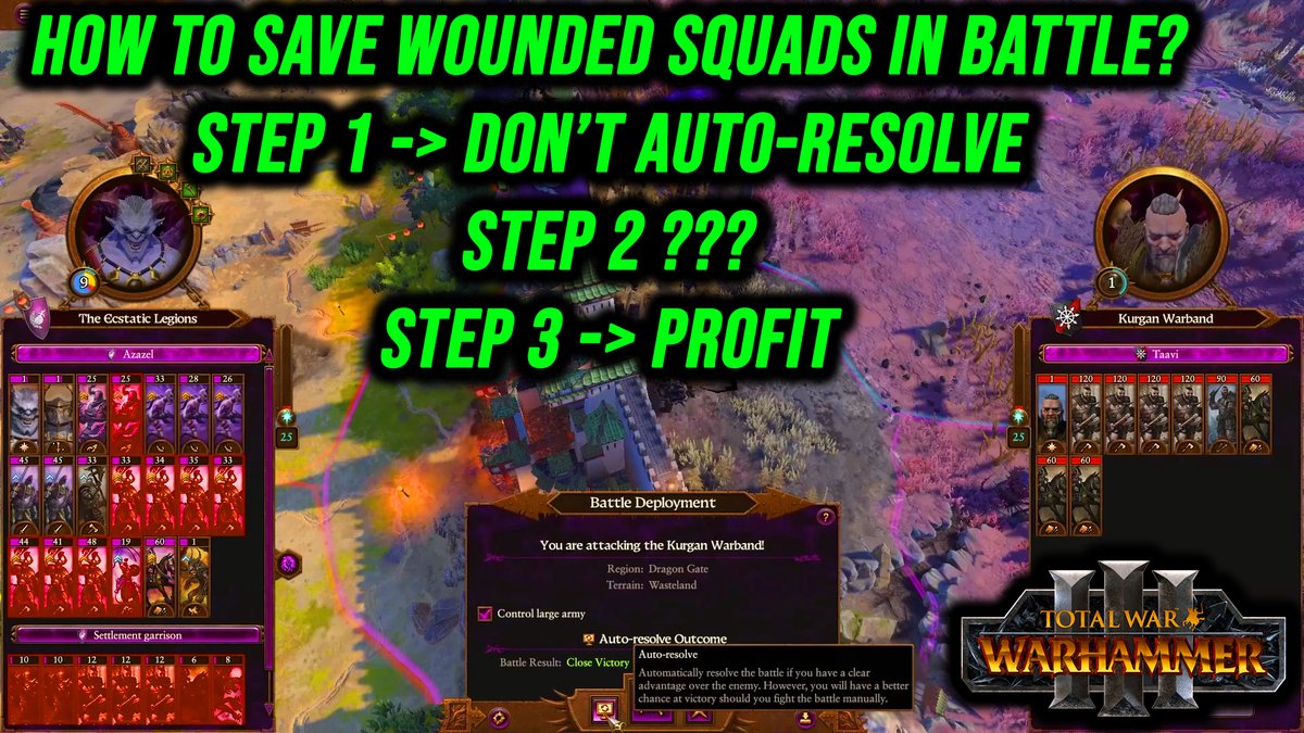 BroskyMighty's tweet photo. Saving Your Wounded Squads In Battle Is Not As Hard As You Think | Total... https://t.co/LalWJzHEcU via @YouTube 

TLDR, just do the manual battle and even without doing perfect tactics, you'll save more squads.

#TotalWarWARHAMMERIII #MightyBrosky #TotalWarWARHAMMERIIIhighlights https://t.co/CGCb7gthGf