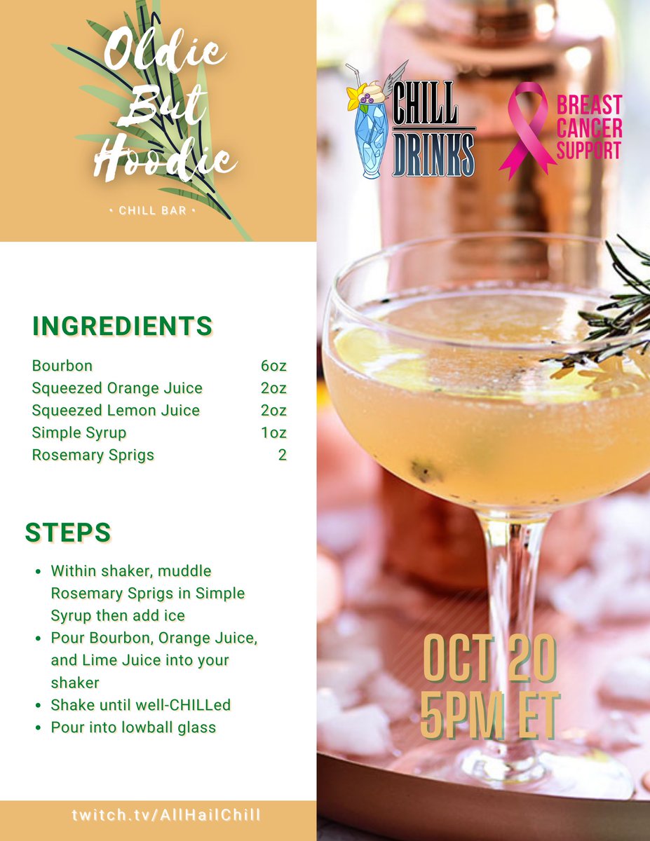 ChillDrinksTM's tweet photo. Lemme unveil what I’ve been cooking up this week. This week’s special drink for this week’s special guest

I will unveil our guest tomorrow! However, I’ll now reveal @WoodfordReserve as the bourbon I’m using. So yummy!

Can’t wait to see you at the show!

#ChillDrinks https://t.co/esyVpc9JLN