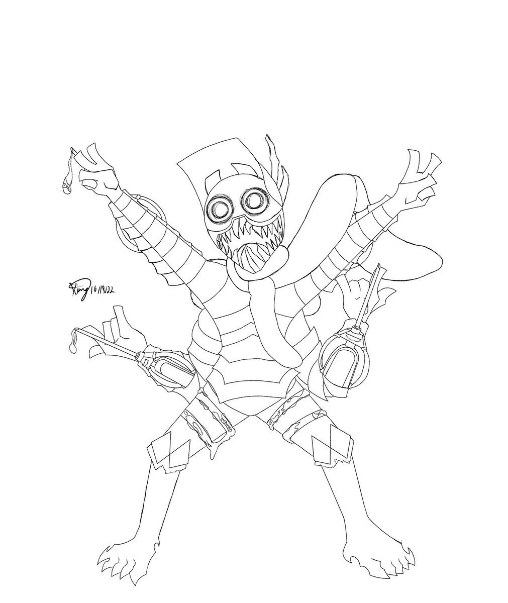 Kingsilly24's tweet photo. Chainsaw Man X Octane tis the season for spooky posts #apexlegends #apex #chainsawman #blackart #blackartist #characterdesign #octane #halloween #illustration #illustrator https://t.co/nU4dxSgWZC