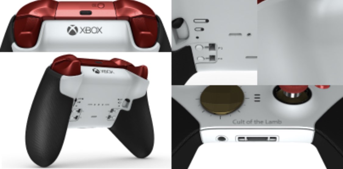 gellidog's tweet photo. Finally everyone can customize their Elite Series 2 in #XboxDesignLab 💚 here is my design, inspired by my new obsession @cultofthelamb #Xbox #theonewhowaits https://t.co/gAbEOFbgSj