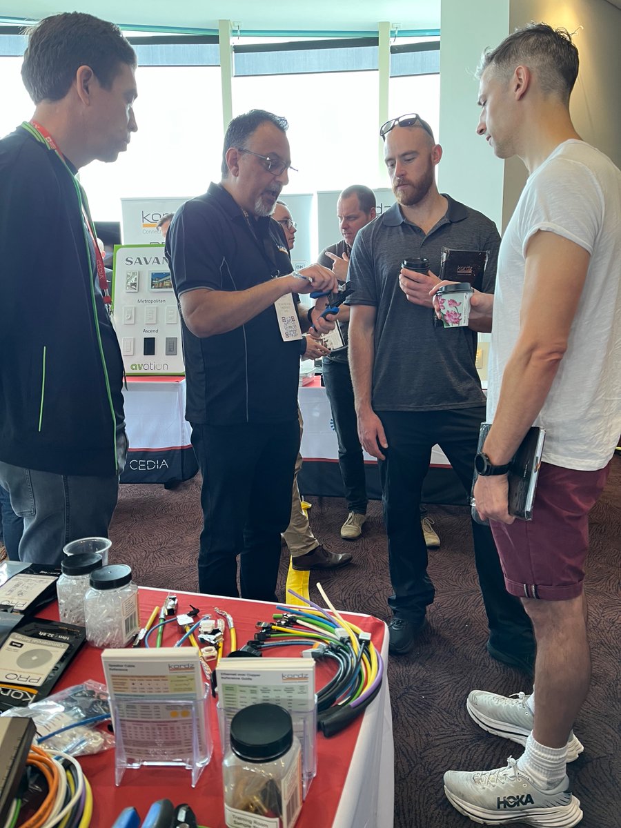 KordzAustralia's tweet photo. All smiles from Greg, James and the rest of the team today at the @CEDIA Tech Summit & Conference in Tweed Heads!
Things are off to a good start, and we hope to see plenty of you there!
#KordzAu #ConnectivityAssured #cedia #techsummits #cediatechsummits https://t.co/r744p5bqcK