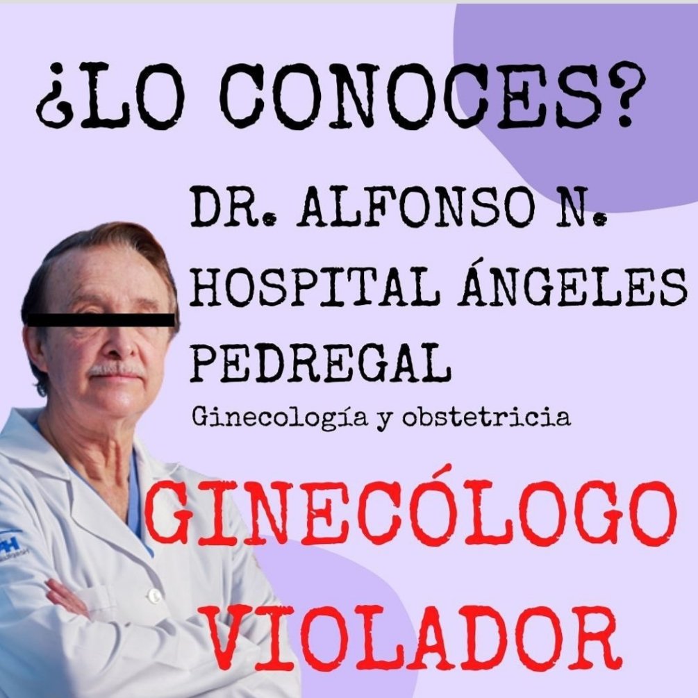 IBetbeder's tweet photo. Hagamos viral este post https://t.co/NIirKiG62t para que el @hospitalangeles tome cartas en el asunto. 
UN VIOLADOR ESTÁ ATENDIENDO SUS PACIENTES. 
NO nos vamos a cansar hasta asegurarnos que NO vuelva a tocar a una mujer en su VIDA. https://t.co/A34YtvfhRM