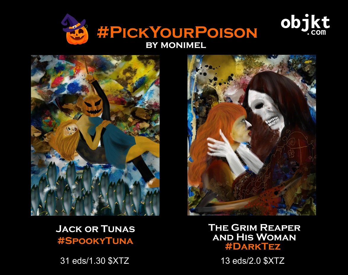 <a href="/kunalkamble/">CryptoSauga.Ξth</a> <a href="/objktcom/">objkt</a> <a href="/varundo_/">varundo</a> <a href="/arunangshu1976/">Arunangshu Roy</a> <a href="/db_comic/">dbcomic by Bandana</a> <a href="/HazraSimran/">simranhazra.eth (Genesis artwork live on FND)✨</a> <a href="/THEGRAFFITI_ETH/">GRAFFITI</a> <a href="/dkskamlesh/">KAMLESH💙💛🧡📸🤳</a> <a href="/abhishapes/">abhi-shapes (abhishapes.eth)</a> <a href="/arijitmondal1/">Arijit Mondal</a> <a href="/TezDomains/">TezDomains | Premium Tezos Domains</a> Here my tez piece🙏 Thank you for the space
Jack or Tunas 
objkt.com/asset/KT1CQ1oE…

The Grim Reaper and His Woman
objkt.com/asset/KT1CQ1oE…
My favorite artists <a href="/Syamarahakim/">Smarahakim</a> <a href="/Yiw_Artlab_Nft/">Y.I.W art lab</a> <a href="/LAMPphotography/">Lauren McDonagh-Pereira Photography TEZ/ETH</a> <a href="/AustraliaShultz/">FrederickSchultz.tez🏴‍☠️ 🇦🇺</a> <a href="/riyadkishi/">Riyad ✋️.eth/tez</a> <a href="/firsthandtweets/">Tyler James</a> <a href="/InfosecMayer/">infosecmayer.tez🌎✌</a> <a href="/puspaharsono/">Puspa Harsono</a>