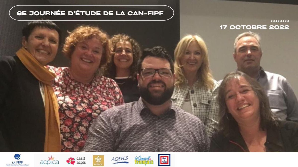 InAcademie's tweet photo. 6e journée d’étude de la CAN @FipfOrg Fédération Internationale des Professeurs de Français à #Ottawa avec Lesley Doell . Marc-Albert Paquette . Madeleine Cosson-Flanagan, PhD . Chantal Bourbonnais  . Mélanie Côté . Francis Potié . Sylvie Joseph-Julien
.
.
#francophonie #fipf https://t.co/qzhjQvOdS4