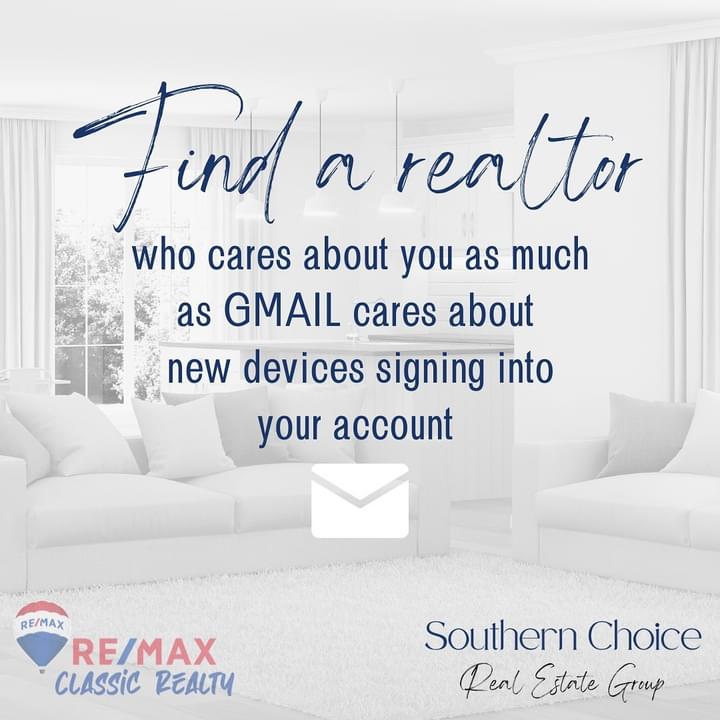 Signing in on new devices = stressful, but GMAIL has your back. Home selling &amp; buying = stressful, but we have your back👊🏼

Southern Choice Real Estate Group affiliated with RE/MAX Classic Realty 575-524-8788

Mayra J. Rodriguez 575-494-8842
Sarah Malufau 714-658-6110