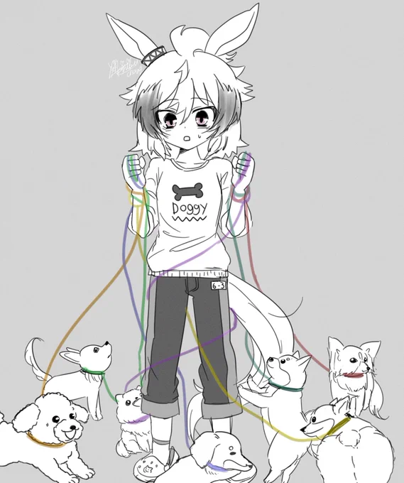 ウマさんぽと聞いておさんぽ感あるイラストを再掲。(ウマ娘プリティーダービー:シンコウウインディ) 