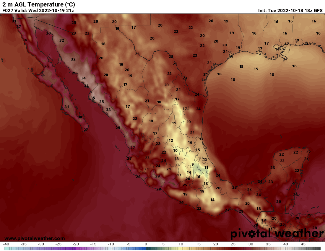 InfoMeteoro's tweet photo. 🟣MASA DE AIRE POLAR cubrirá la región del Altiplano durante este miércoles 19/oct con ambiente fresco a frío.

🥶Valores de 10 a 17°C en Zac, SLP, NL, Gto, Qro, Hgo, EdoMex, CDMX, Tlax, Pue, Ver, Oax y Mor; en montañas rondarían de 5 a 10°C con densas nieblas

¡Abríguense!🧥 https://t.co/1fDZibnOWe