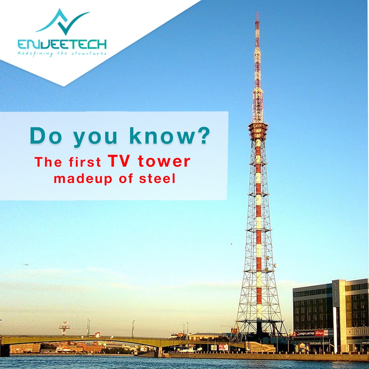 Enveetechinfo's tweet photo. Saint Petersburg Television Tower is a 326 m Russian steel lattice television tower in Saint Petersburg, Russia. Being the first dedicated television tower in the Soviet Union, the Saint Petersburg TV Tower is utilized for transmitting for FM-/TV-broadcasting throughout the city. https://t.co/rfOA3RZ8VJ