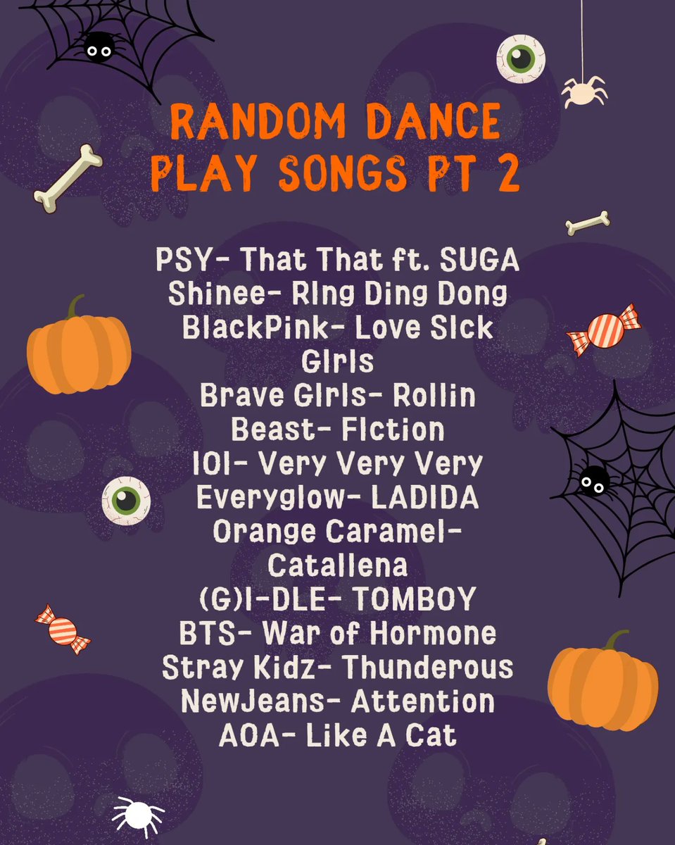 seoulfest's tweet photo. Please remember we can only have so many songs within a 30 min period, and we tried to keep all videos in the game Halloween Themed in some ways. We tried to add as many songs as requested, but some songs we could not find a video to match the criteria of the theme. https://t.co/CxqpWsfEda