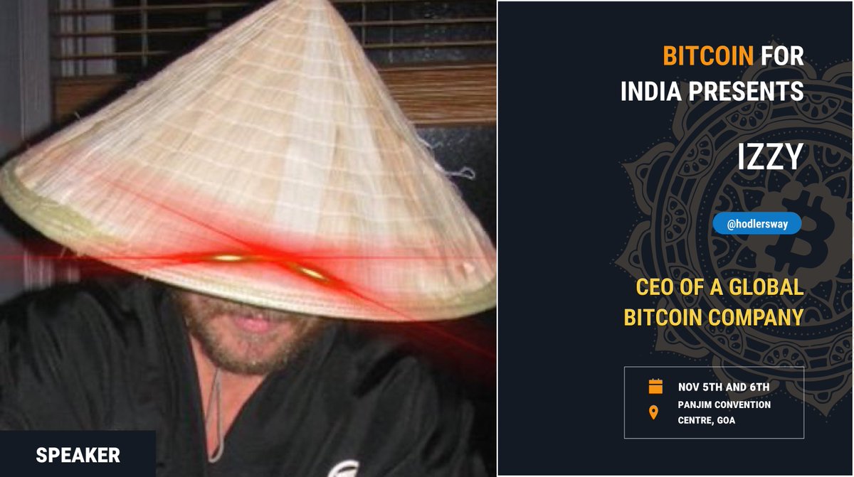Bitcoin4India's tweet photo. Very pleased to announce our dear friend Izzy ( @HodlersWay ) as a speaker at this year's #bitcoin4india conference in #goa📢🥳 https://t.co/KS0iSoyilY