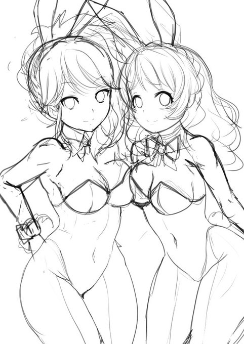 合同本用のあかじゅりバニー(ラフのラフ) 