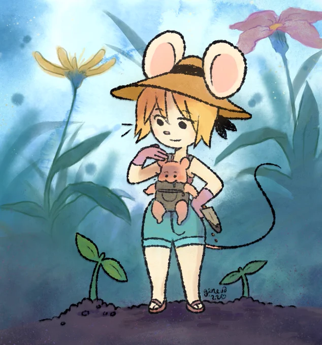 mousewife in the garden 
