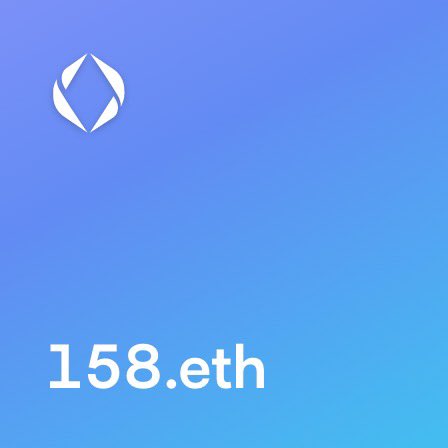 The 158.eth buyer is me 🙋‍♂️🙋‍♂️🙋‍♂️ 158 in Chinese is 'Let me rich.'🤭