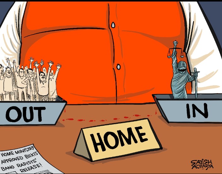 satishacharya's tweet photo. Home ministry approved Bilkis Bano rapists' release. #BilkisBano https://t.co/gsGrS1xa3C