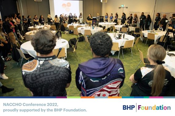 BHPFoundation's tweet photo. In a yarning circle facilitated by @semarajose (Chair @DIYDGOfficial) &amp; @vthom08, young people from the community-controlled health sector around Australia explored the opportunities most important to them. We're a proud sponsor of @NACCHOAustralia #NACCHOYouthConference22 https://t.co/Kz13JsvLmf