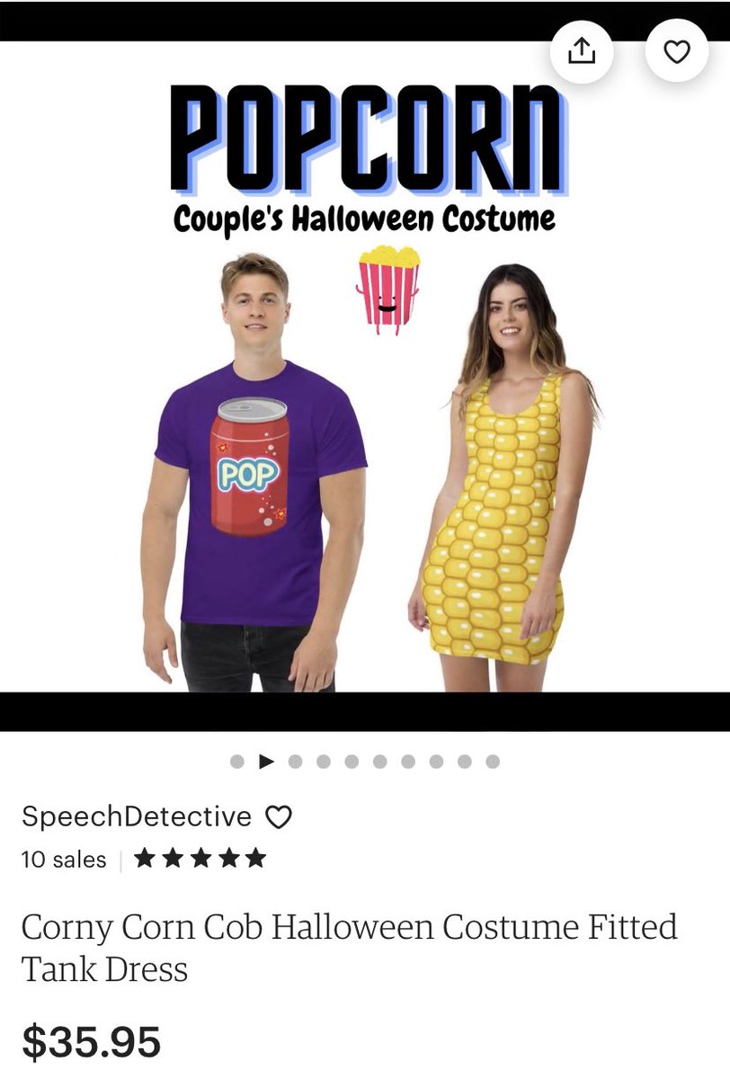 This Corrny Corn Cobb dress for #Halloween or any other #Autumn event is great and can be made into cute couples costume found at speechdetective.com

#SLP #Corn #Cob #Cob #Corny