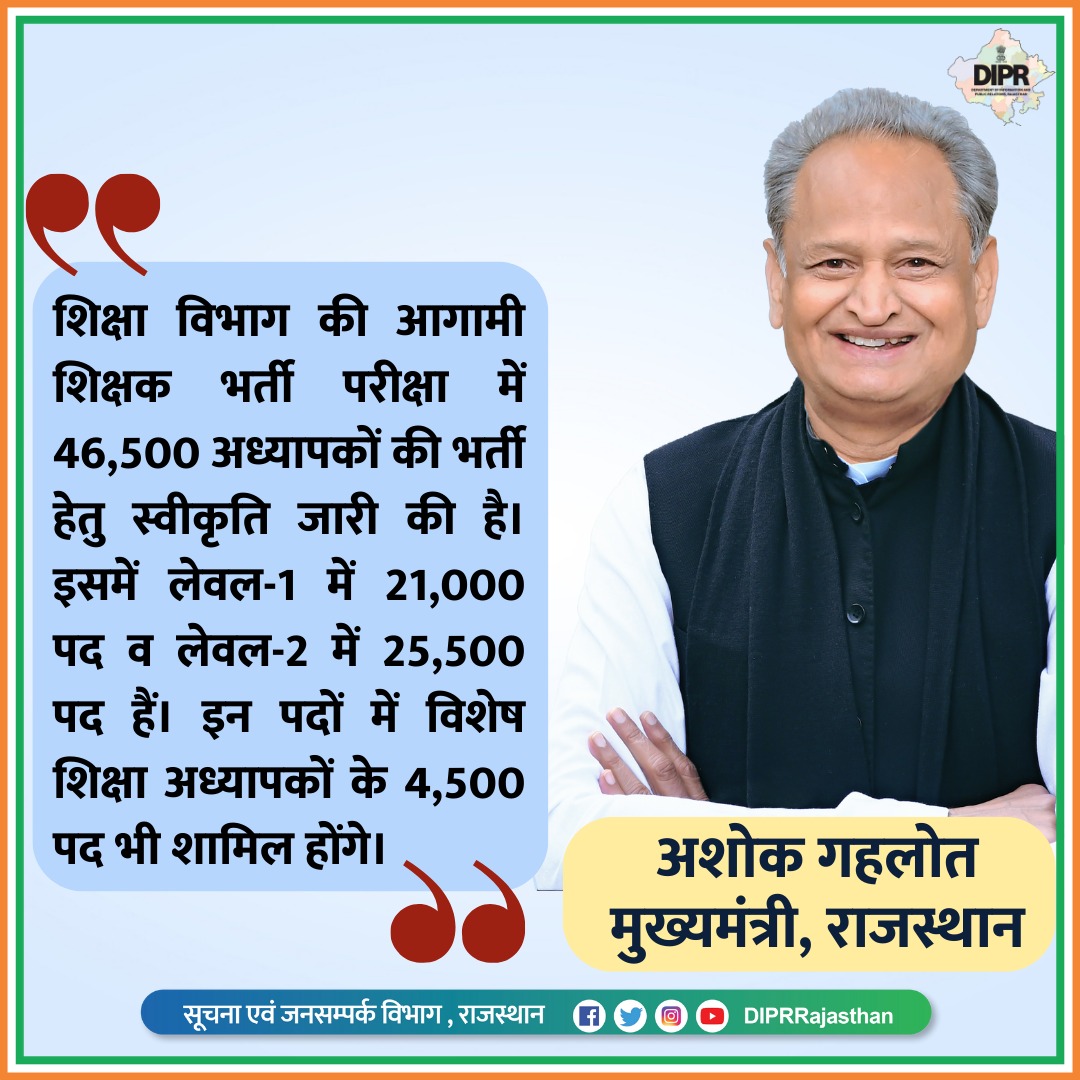 अध्यापक लेवल प्रथम के 8,819 पद रिक्त क्यों रख रही हैं ? , जबकि अध्यापक लेवल द्वितीय के 2,081 पद ही रिक्त रख रही हैं ऐसा क्यों  ?
#L1_के_पद_30000_करो