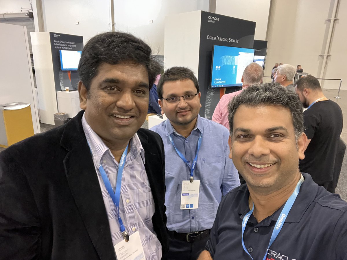 Sandesh Rao (@sandeshr) on Twitter photo With <a href="/kumarrajamani/">Kumar Rajamani</a> the guy who makes #AutonomousDB tick #CloudWorld #MeetAtCloudWorld @CloudWorld <a href="/oracleace/">Oracle ACE Program</a> <a href="/oracleugs/">Oracle User Groups</a> With <a href="/kumarrajamani/">Kumar Rajamani</a> the guy who makes #AutonomousDB tick #CloudWorld #MeetAtCloudWorld @CloudWorld <a href="/oracleace/">Oracle ACE Program</a> <a href="/oracleugs/">Oracle User Groups</a>