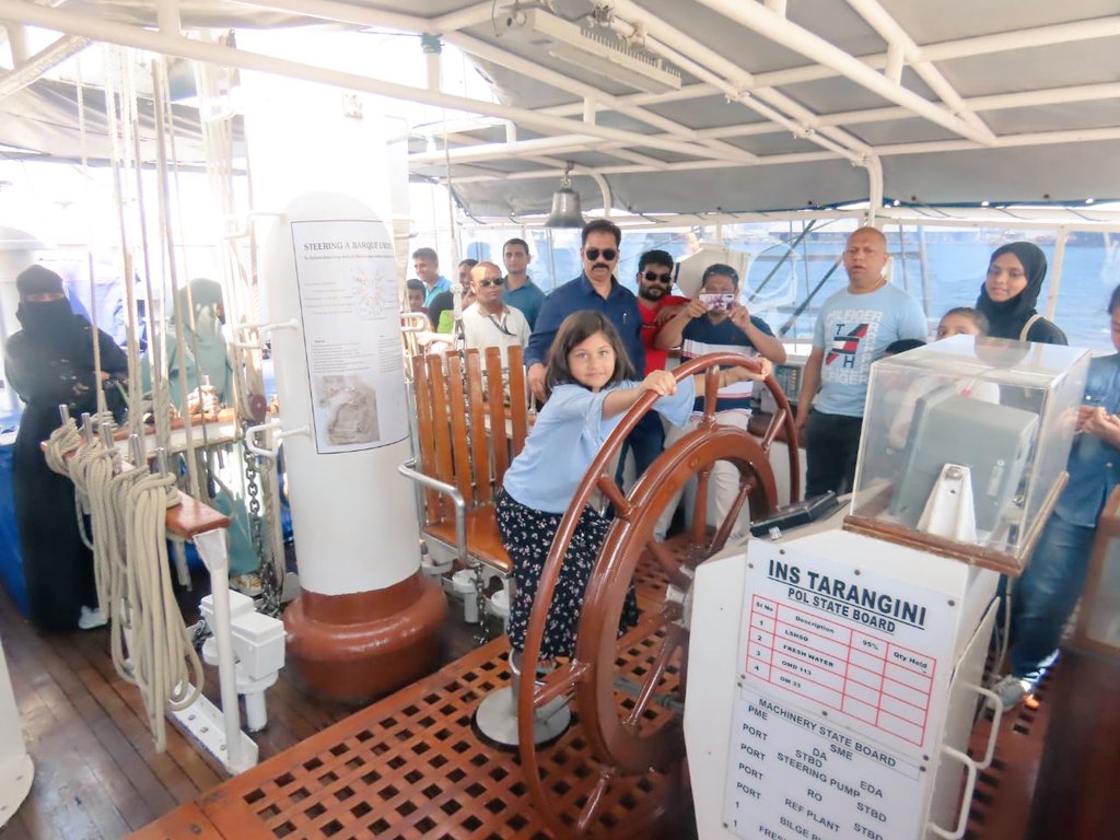 IN_HQSNC's tweet photo. #INSTarangini departed #Jeddah Saudi Arabia after 2 day visit as part of #Lokayan22. #IndianNavy officers &amp; trainees visited various training schools &amp; facilities at Saudi Naval Base,Jeddah.Visitors mainly #Indiandiaspora visited ship during the port call.#Bridgesoffriendship https://t.co/6hTLS8jJuS