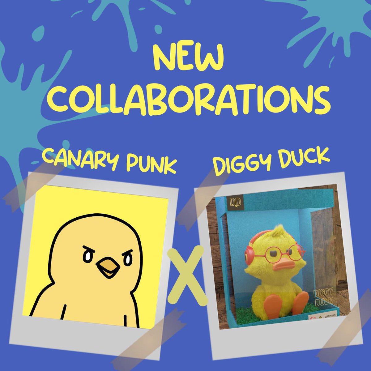 canarypunkNFT's tweet photo. New Collaborations.
@canarypunkNFT x @diggy_duck
Today, 7 pm (GMT+7)
on OpenSea, Ethereum Blockchain.
Stay Tune.
#NFTcollections #NFTCollaborations #CanaryPunk #DiggyDuck https://t.co/v4XK6DIZT6