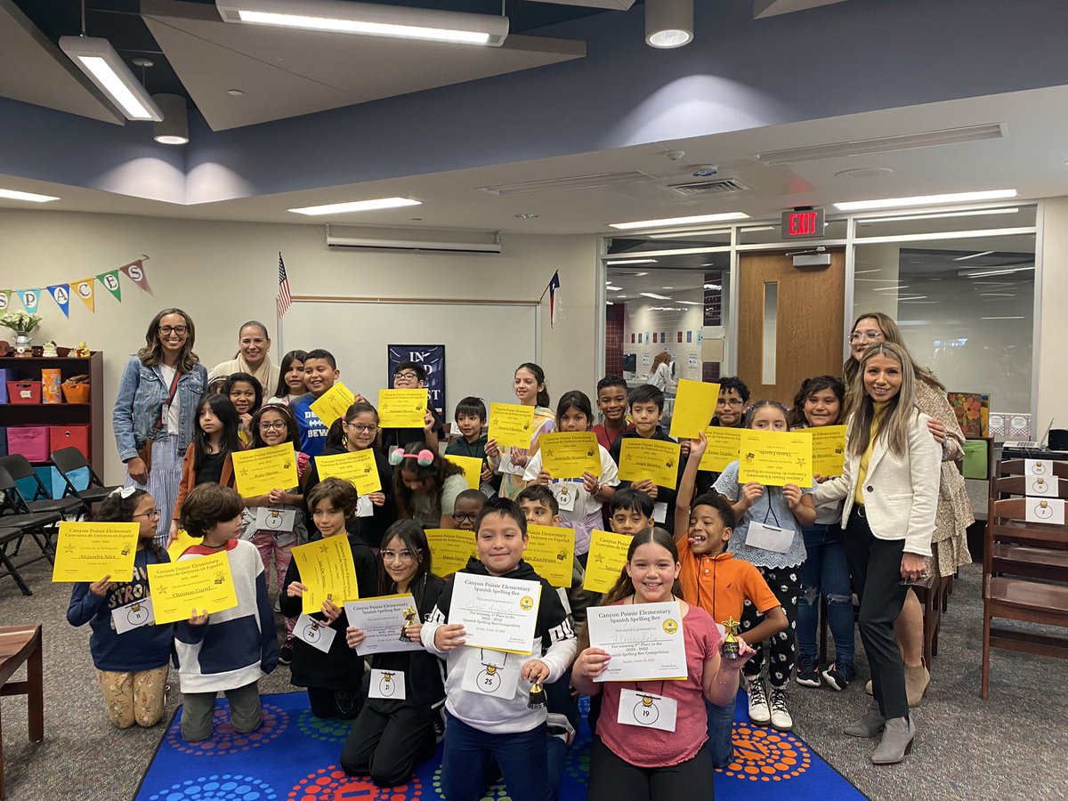 Julia Flores (@cpesjuliaflores) on Twitter photo 2022 CPES Spanish Spelling Bee! Congratulations to all our contestants. 🐝🏆<a href="/TISDMulti/">TISDMultilingual</a> <a href="/TISDCPES/">Canyon Pointe Elementary</a> #SpellingBee #DestinationExcellence 2022 CPES Spanish Spelling Bee! Congratulations to all our contestants. 🐝🏆<a href="/TISDMulti/">TISDMultilingual</a> <a href="/TISDCPES/">Canyon Pointe Elementary</a> #SpellingBee #DestinationExcellence