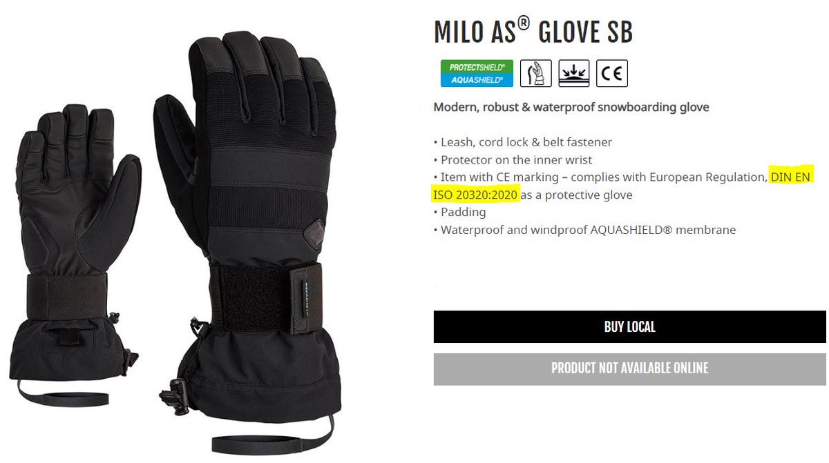 📢Following publication of ISO 20320:2020 as the first standard for snowboard wrist protectors, it is good to see certified products coming available 😀🏂