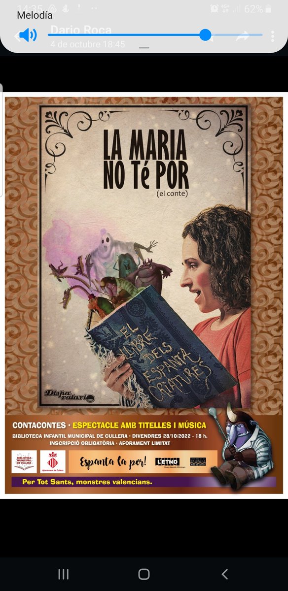 💀S'acosta la nit més màgica de l'any, la #Nitdelesànimes. Estàs preparat per a passar por? 
Si et sents tan confiat com la María, no dubtes a passar-te per la #biblioteca, no saps que et pot oferir la màgia dels llibres. 
😈T'atreveixes?
Recorda: Inscripció a la Biblioteca
