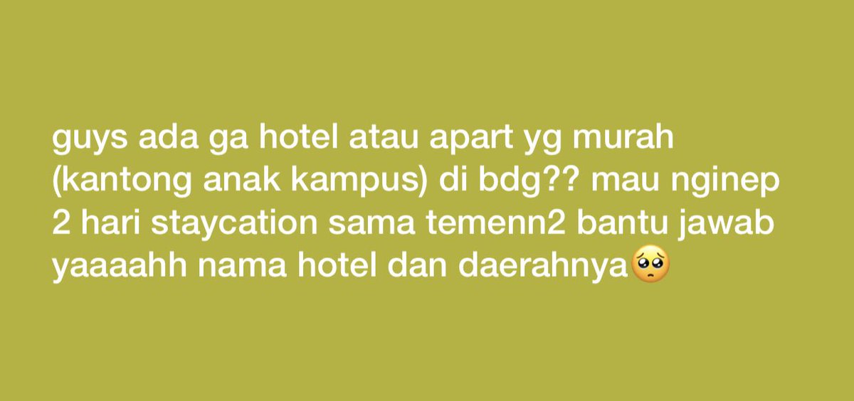 Euy siapa tau ada rekomendasi