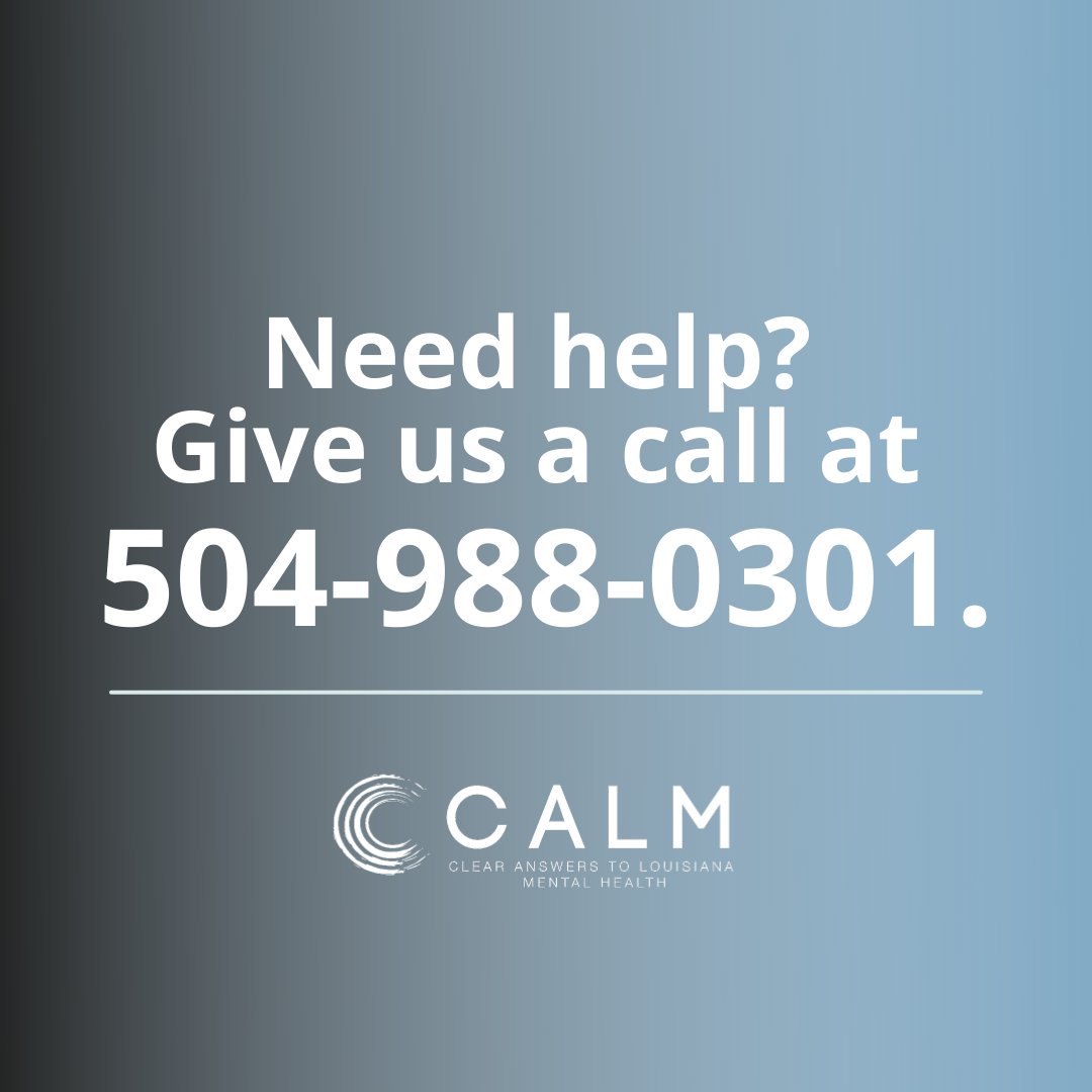 If you or someone you know may need help, give us a call at 504-988-0301. We are here to support you.💙✨

#calm #psychosisawareness #mentalhealth #clearanswerstomentalhealth #louisiana #neworleans