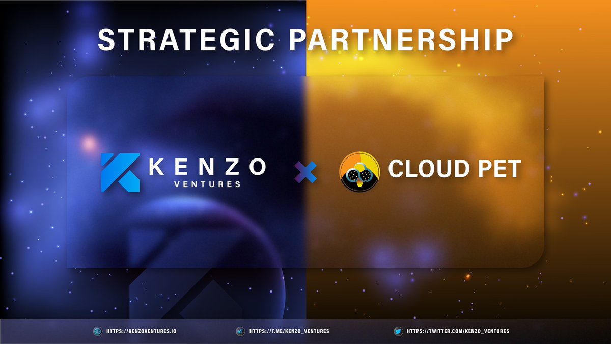 Kenzo_Labs's tweet photo. We're pleased to delighted our new Strategic partnership with @CloudPetO

Cloud Pet brings crypto adoption to the main stream with new concept such as trade to earn, payment system, NFTs market place, Crypto wallet, online shopping mall, decentralized exchange and  chart tools. https://t.co/K4xeDh1Lat