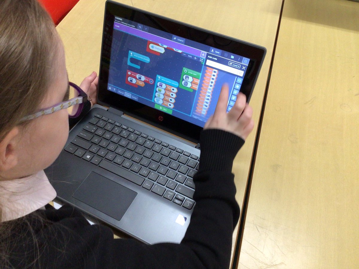 Mrs_B_ICT's tweet photo. P6-7 have been coding Halloween themed games today with click and hit events and using variables to keep track of the score. @MrPatersonP76 @DeansPrimary #digitaldeans https://t.co/91hDMFVW7T
