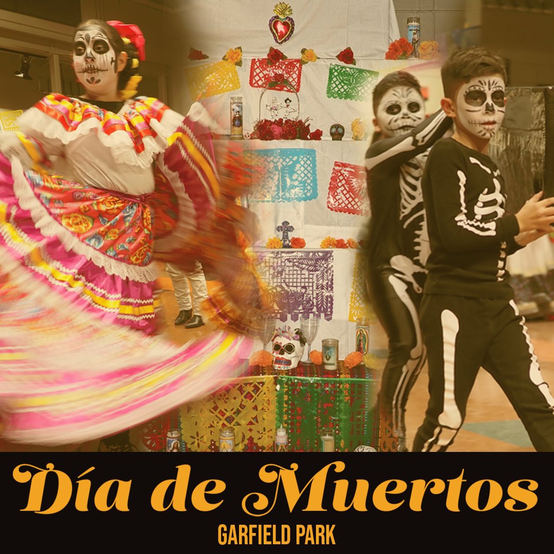 Join GPAC and Garfield Park neighbors to celebrate Día de Muertos in one week, November 2, from 6:30-8 PM. Learn more about this Mexican holiday and partake in the traditions by enjoying cultural music, dance performances, storytelling, creating Mexican-inspired crafts, and more!