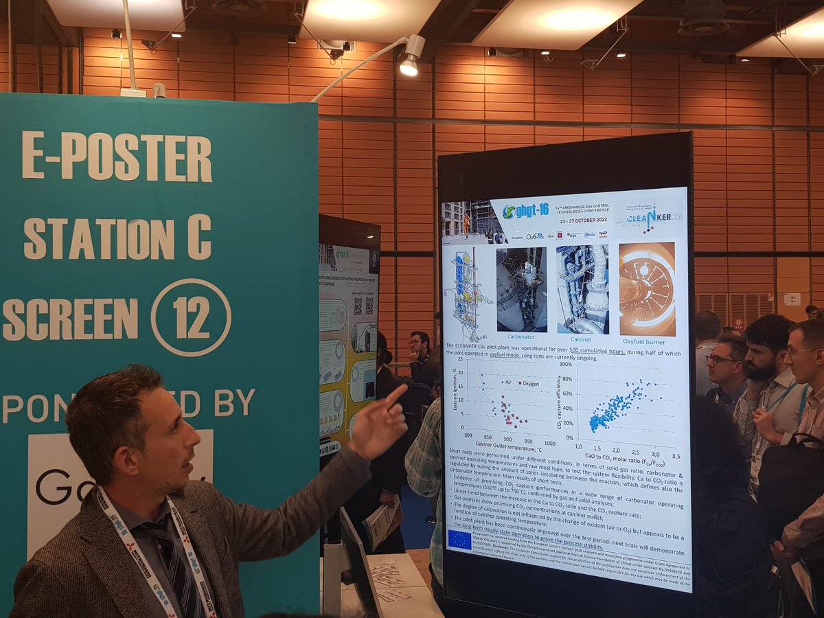 Are you at the #GHGT16 and do you want to know about CLEANKER short tests results? RUN TO STATION C, Screen 12! Maurizio Spinelli is talking! #H2020 #cinea_eu <a href="/leaplabo/">LEAP</a>