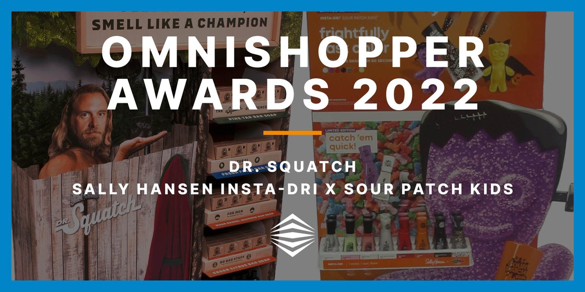 We’re honored to be recognized for our #merchandising display solutions in the 2022 @P2PInstitute OmniShopper Awards in #partnership with our customers. Our work with @SallyHansen Insta-Dri x @SourPatchKids earned a top prize, as did our partnership with @DrSquatchSoapCo.