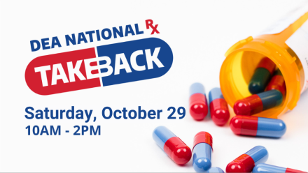 Medical City Healthcare is proud to participate in <a href="/DEAHQ/">DEA HQ</a>’s National Drug Take Back Day with local law enforcement agencies on Saturday, October 29 from 10 am to 2 pm. For more info, visit bit.ly/3SEUnpo

#HealthierTomorrows #TakeBackDay